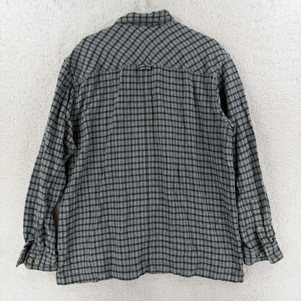 The North Face A5 Shirt‎ Mens Large Gray Plaid Flannel Long Sleeve Button Front